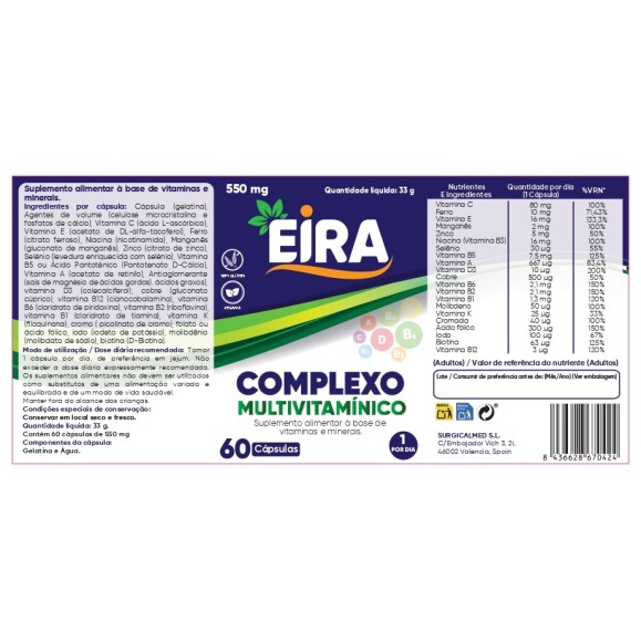 EIRA Complejo multivitamínico 60 cápsulas
