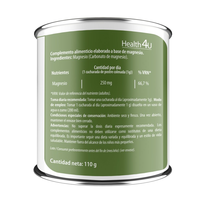 H4U Carbonato de Magnesio 110 g en polvo