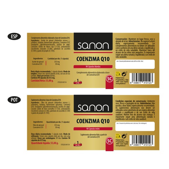 SANON Coenzima Q10 90 cápsulas blandas