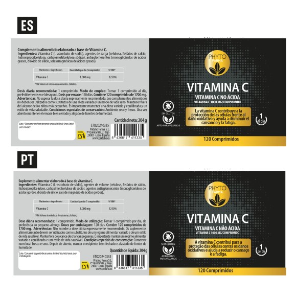 PHYTOFARMA Vitamina C 120 comprimidos
