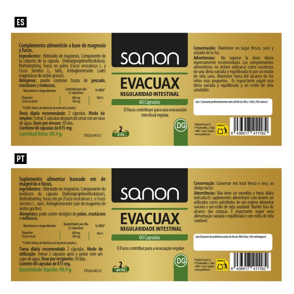 SANON Evacuax 60 cápsulas