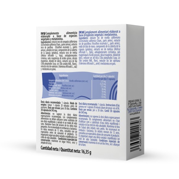 PHYTOFARMA Melatonina 30 cápsulas