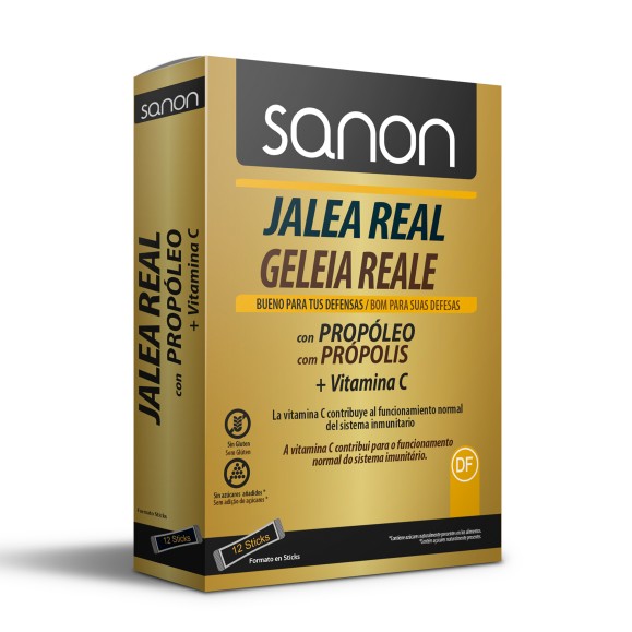 SANON Jalea Real Propóleo y Vitamina C ZERO 12 sticks