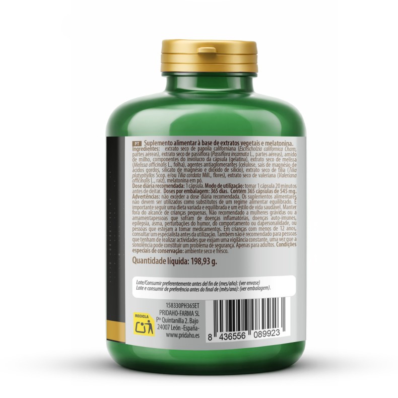 PHYTOFARMA Melatonina 365 cápsulas