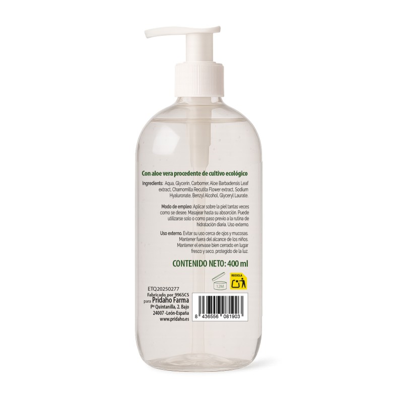 SANON Gel de aloe vera con camomila y ácido hialurónico 400 ml