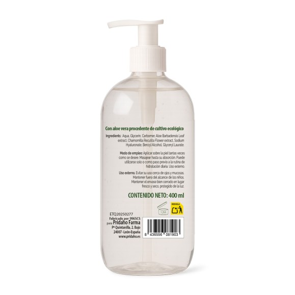 SANON Gel de aloe vera con camomila y ácido hialurónico 400 ml