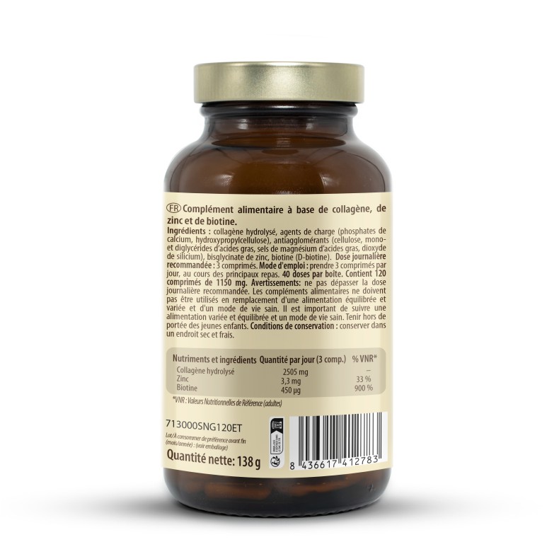 SANON GOLD Collagen 2500 + Biotine 120 comprimidos