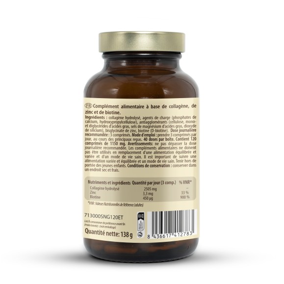 SANON GOLD Collagen 2500 + Biotine 120 comprimidos