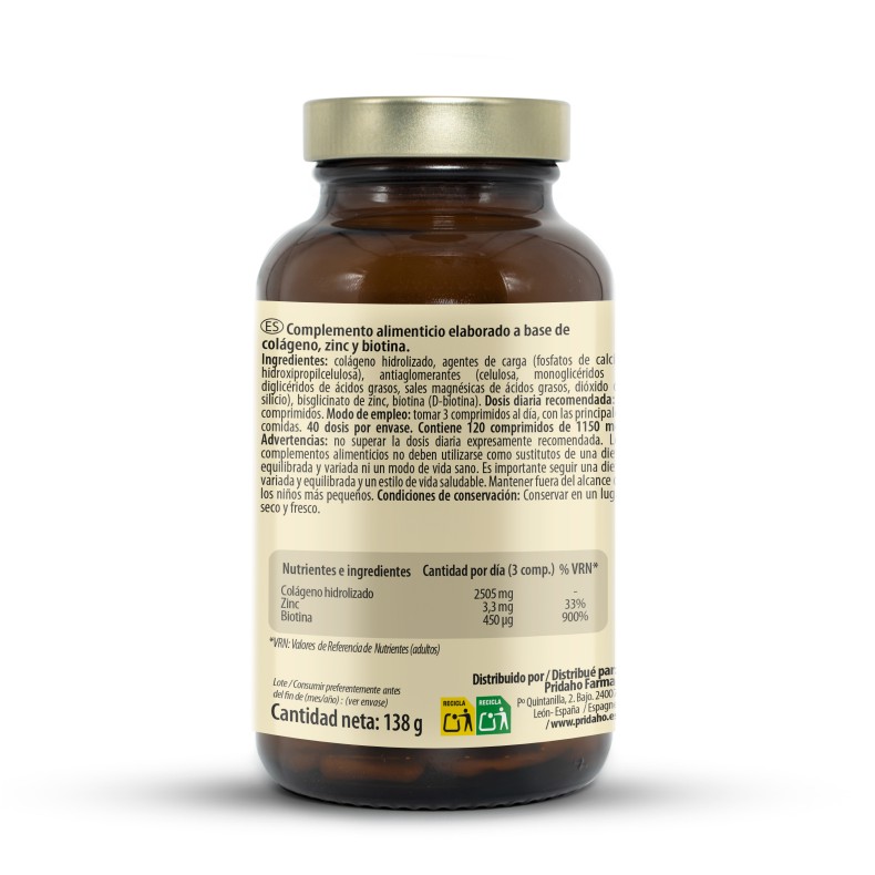 SANON GOLD Collagen 2500 + Biotine 120 comprimidos