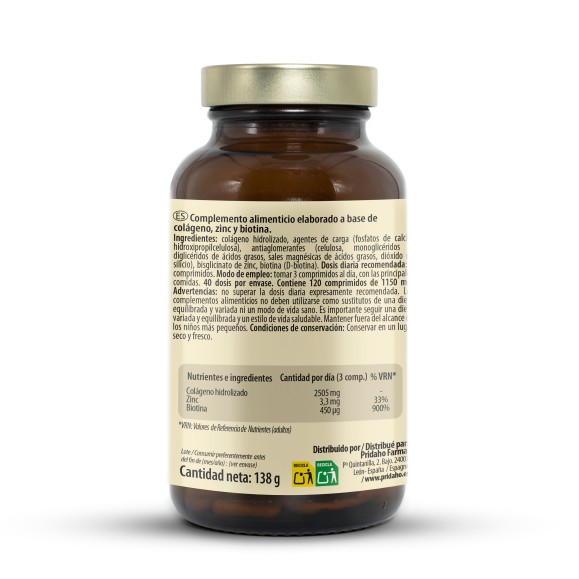 SANON GOLD Collagen 2500 + Biotine 120 comprimidos
