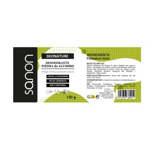 SANON DEONATURE Desodorante Piedra de Alumbre 115 g 2