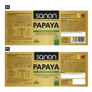 SANON Papaya 100 comprimidos 2