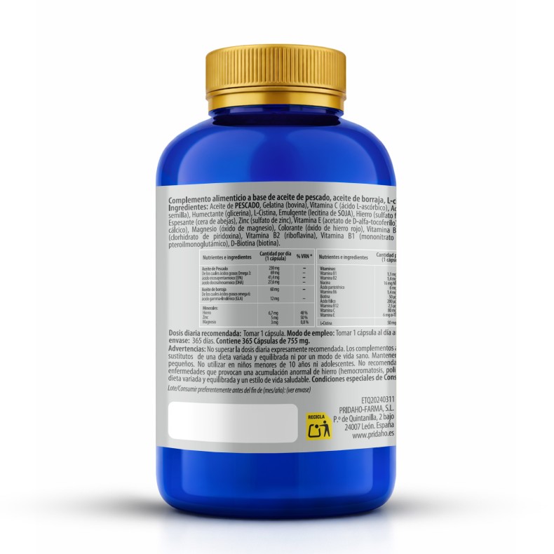 PHYTOFARMA Pelo, Piel y Uñas 365 cápsulas