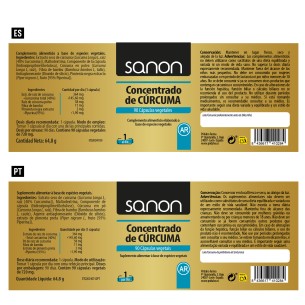 SANON Concentrado de cúrcuma 90 cápsulas 2