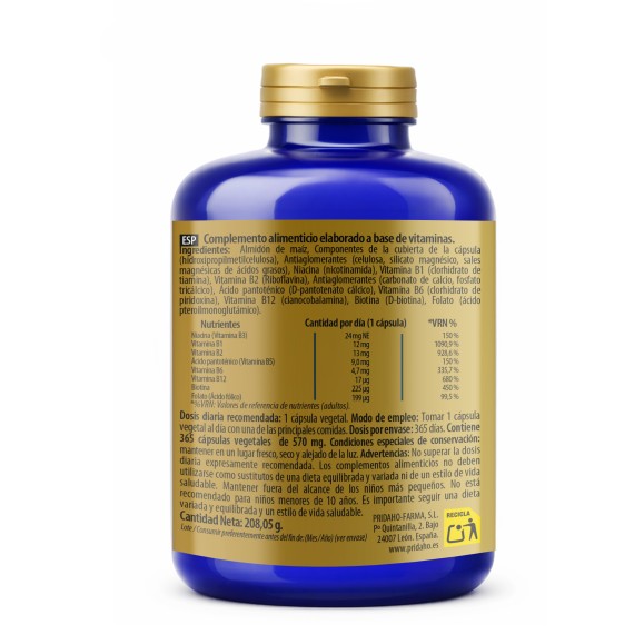 SANON Complejo Vitamínico B 365 cápsulas vegetales