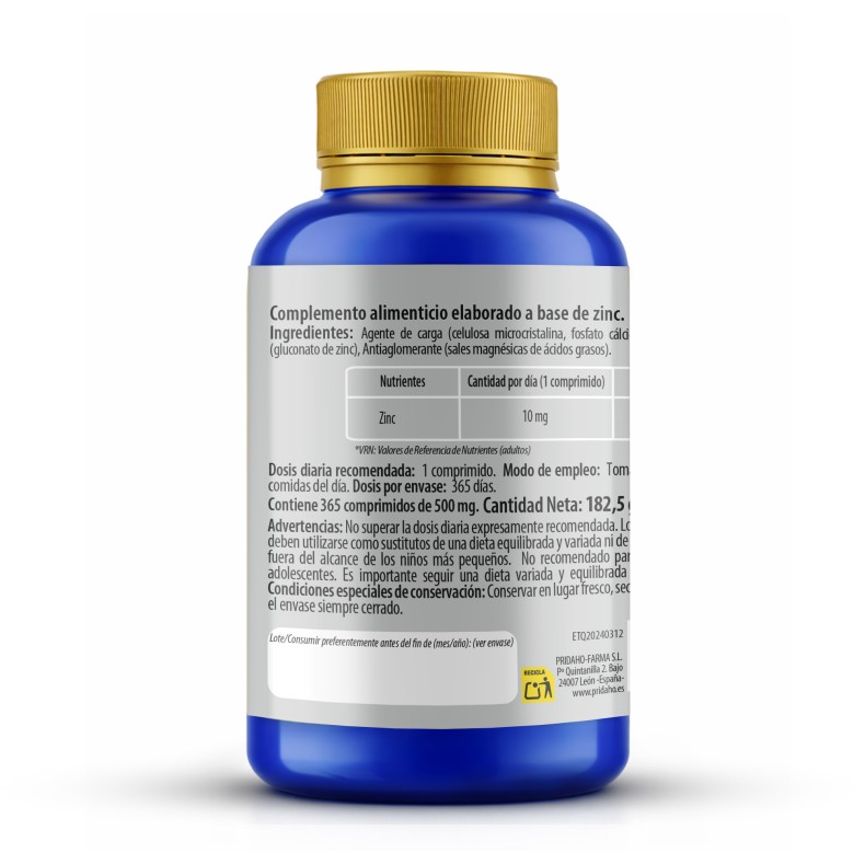 PHYTOFARMA Zinc 365 comprimidos