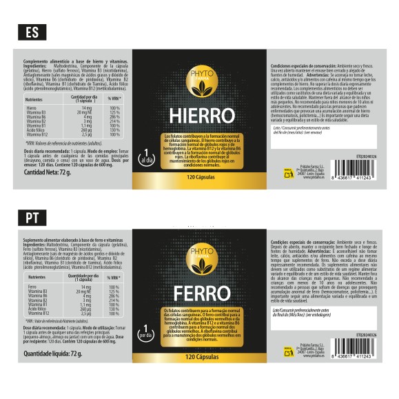 PHYTOFARMA Hierro 365 cápsulas blandas