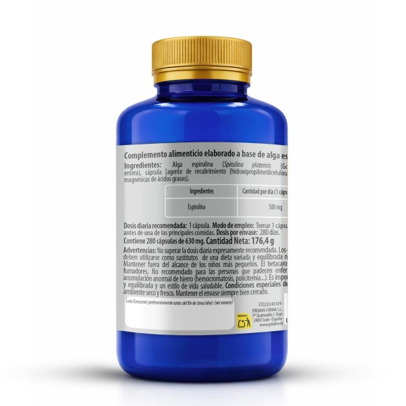 PHYTOFARMA Spirulina 280 cápsulas vegetales