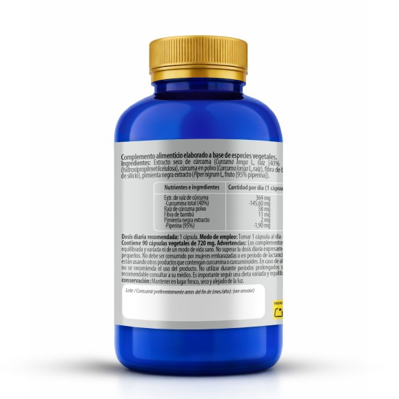 PHYTOFARMA Concentrado de cúrcuma 90 cápsulas vegetales