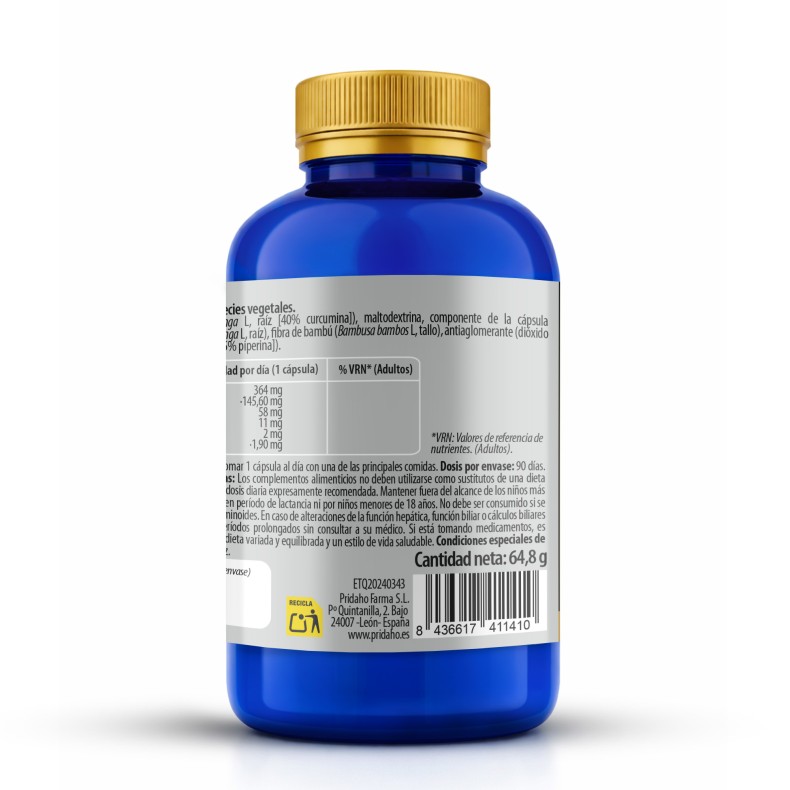PHYTOFARMA Concentrado de cúrcuma 90 cápsulas vegetales