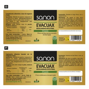 SANON Evacuax 60 cápsulas 2