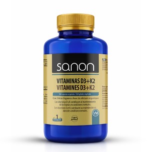 SANON Vitaminas D3+K2 360 cápsulas vegetales