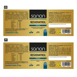 SANON Resveratrol 180 cápsulas 2