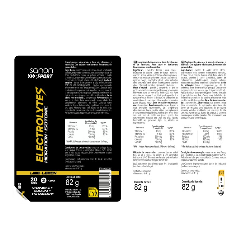 SANON Electrolitos Isotonic 20 efervescentes