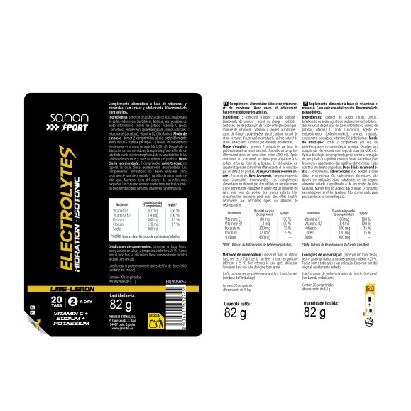 SANON Electrolitos Isotonic 20 efervescentes