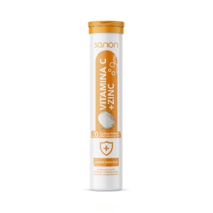 SANON Vitamina C + Zinc 20 comprimidos efervescentes sabor naranja