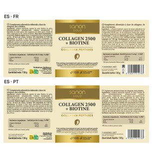 SANON GOLD Collagen 2500 + Biotine 120 comprimidos 2