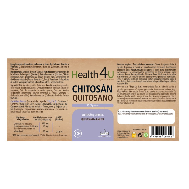 H4U Chitosán 30 cápsulas special edition