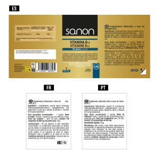 SANON Vitamina B12 120 cápsulas 2
