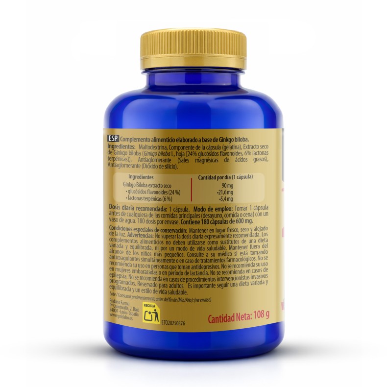 SANON Ginkgo Biloba 180 cápsulas