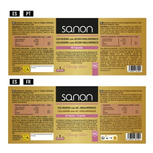 SANON Colágeno + Ácido Hialurónico 60 cápsulas 2