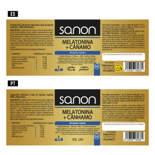 SANON Melatonina + Cáñamo 60 cápsulas vegetales 2