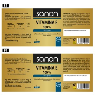 SANON Vitamina E 100% 100 cápsulas 2