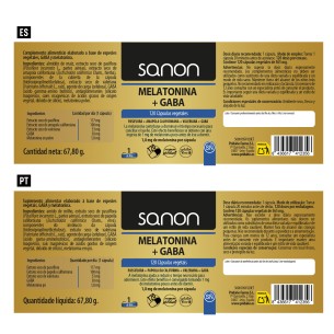 SANON Melatonina + Gaba 120 cápsulas vegetales 2