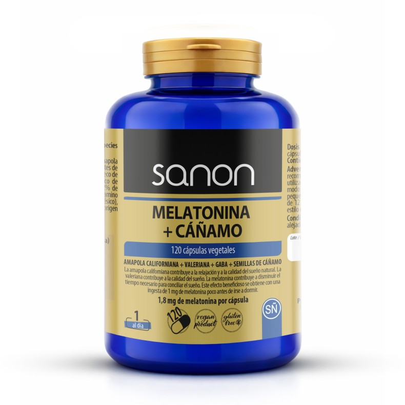 SANON Melatonina + Cáñamo 120 cápsulas