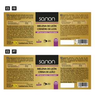 SANON Melena de león 120 cápsulas vegetales 2