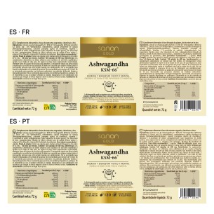 SANON GOLD Ashwagandha KSM-66 120 cápsulas 2