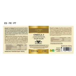 SANON GOLD Omega 3 concentrado 120 cápsulas 2