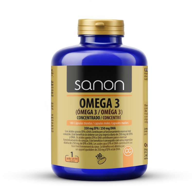 SANON Omega 3 concentrado 180 cápsulas blandas