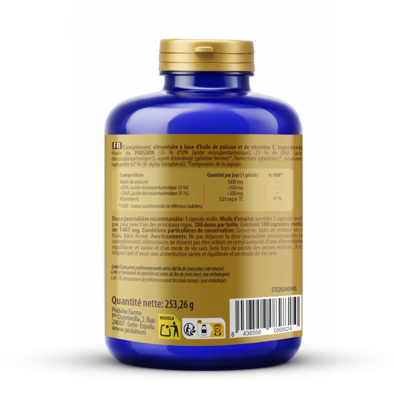 SANON Omega 3 concentrado 180 cápsulas blandas