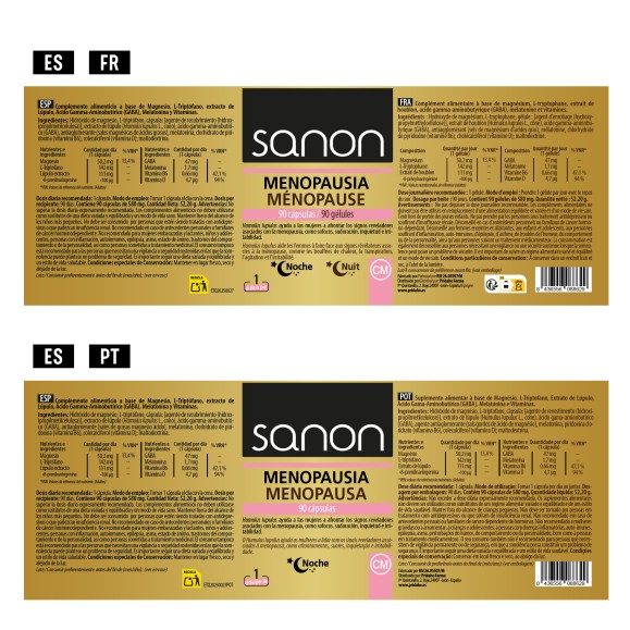 SANON Menopausia Noche 90 cápsulas