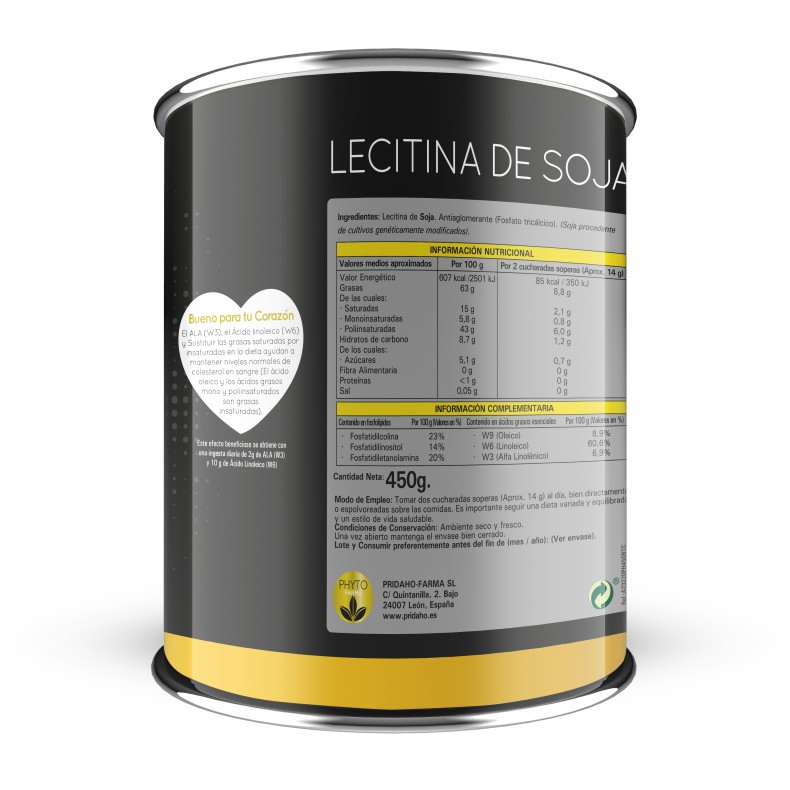 PHYTOFARMA Lecitina de Soja 450 grs