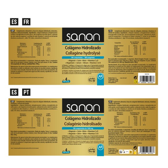 SANON Colágeno Hidrolizado 180 comprimidos
