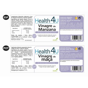 H4U Vinagre de manzana 60 cápsulas vegetales 2