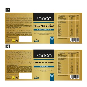 SANON Pelo, piel y uñas 180 cápsulas blandas 2