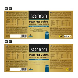 SANON Pelo, Piel y Uñas 365 cápsulas 2